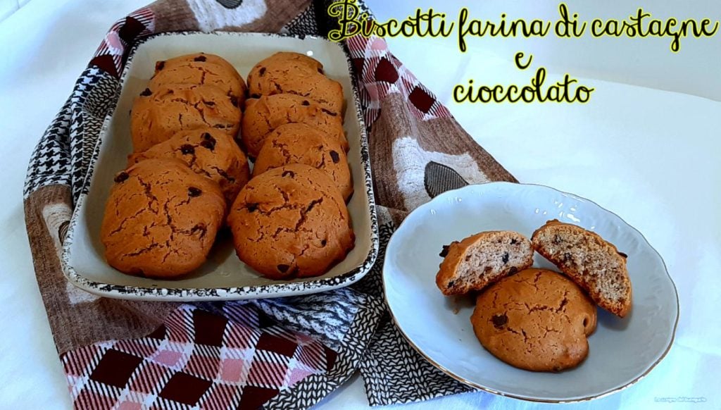 Galletas de harina de castañas y chocolate