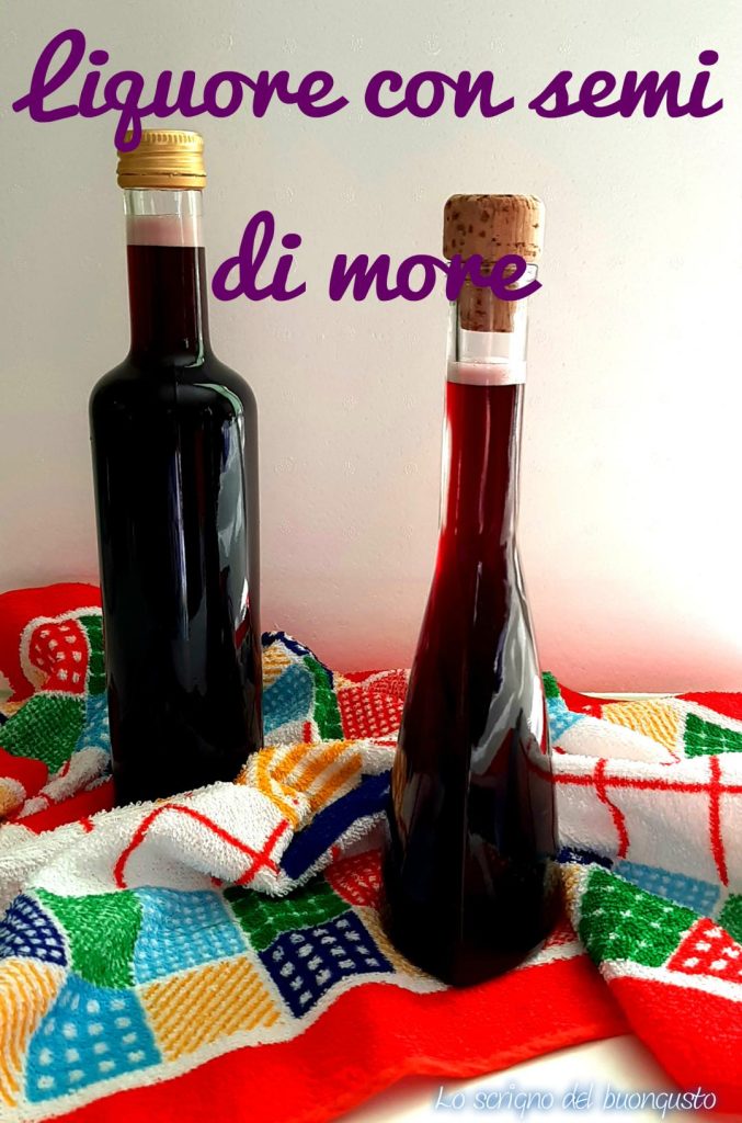 Licor con semillas de moras