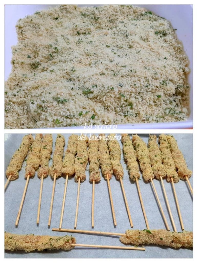 Brochetas de pollo a la siciliana