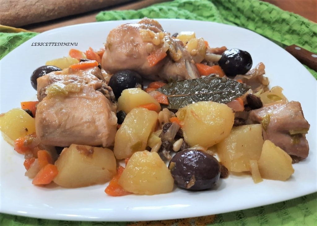 conejo agridulce con patatas