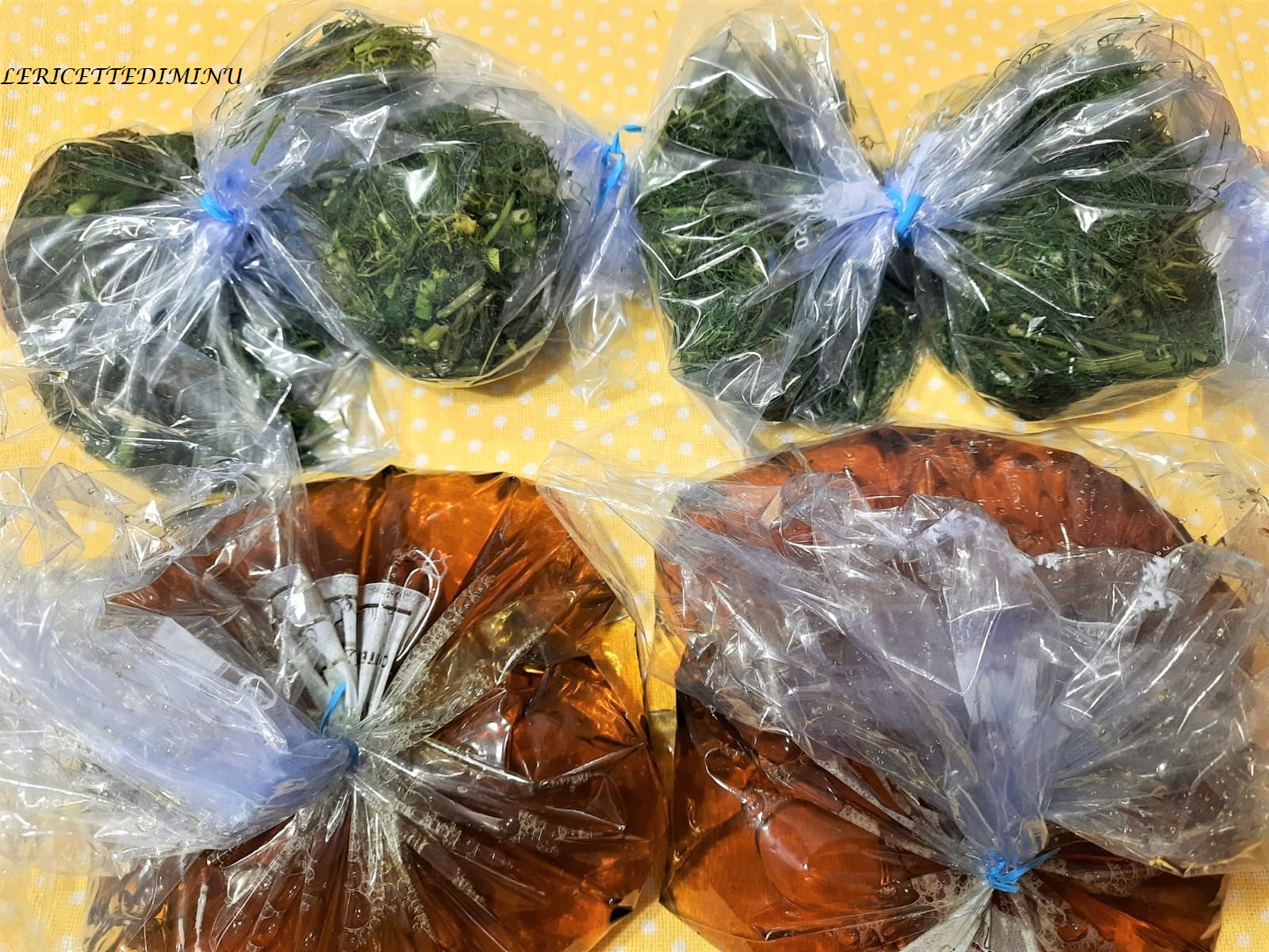 Congelar el hinojo silvestre fresco