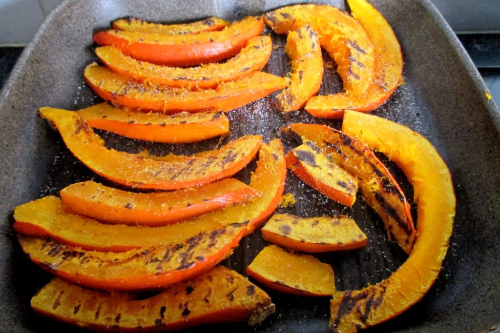 Arroz con calabaza y setas con rúcula, Mangia senza Pancia