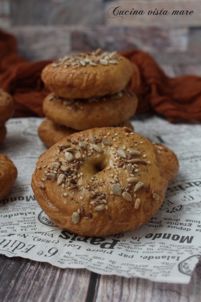 New York bagels Cocina vista mar