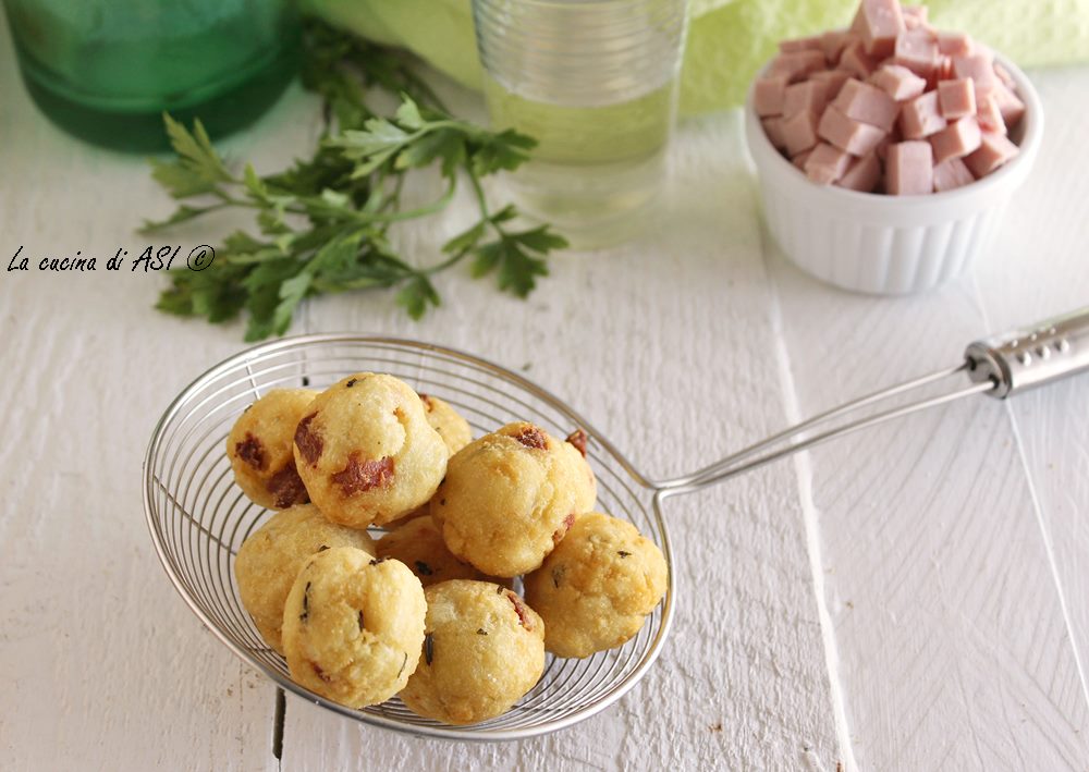 Bolitas de patata con jamón