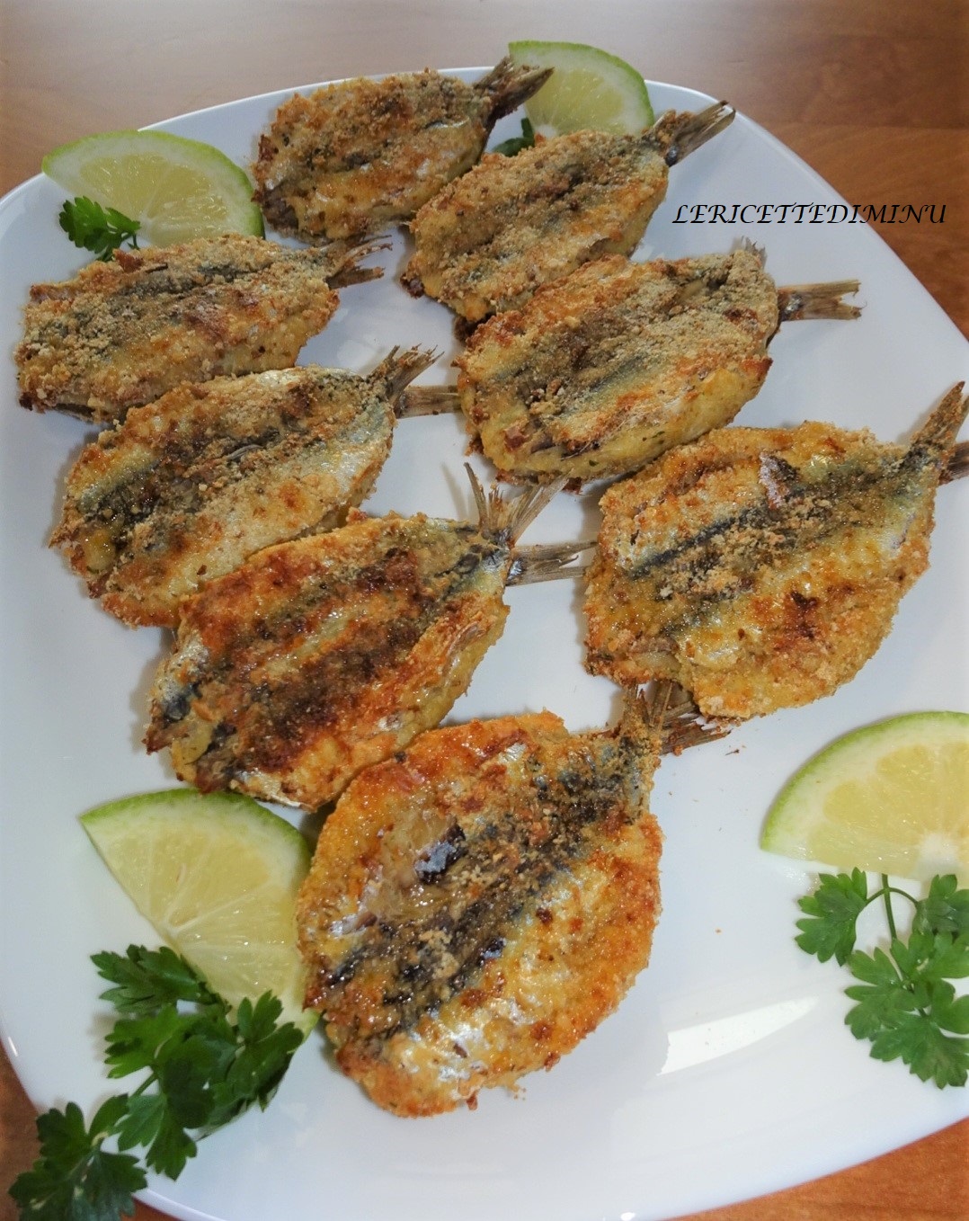 Boquerones a beccafico a la catanesa al horno