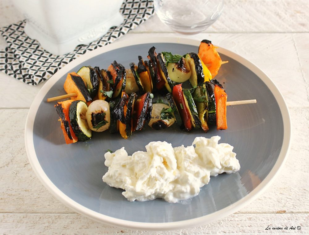 Brochetas de verduras a la parrilla