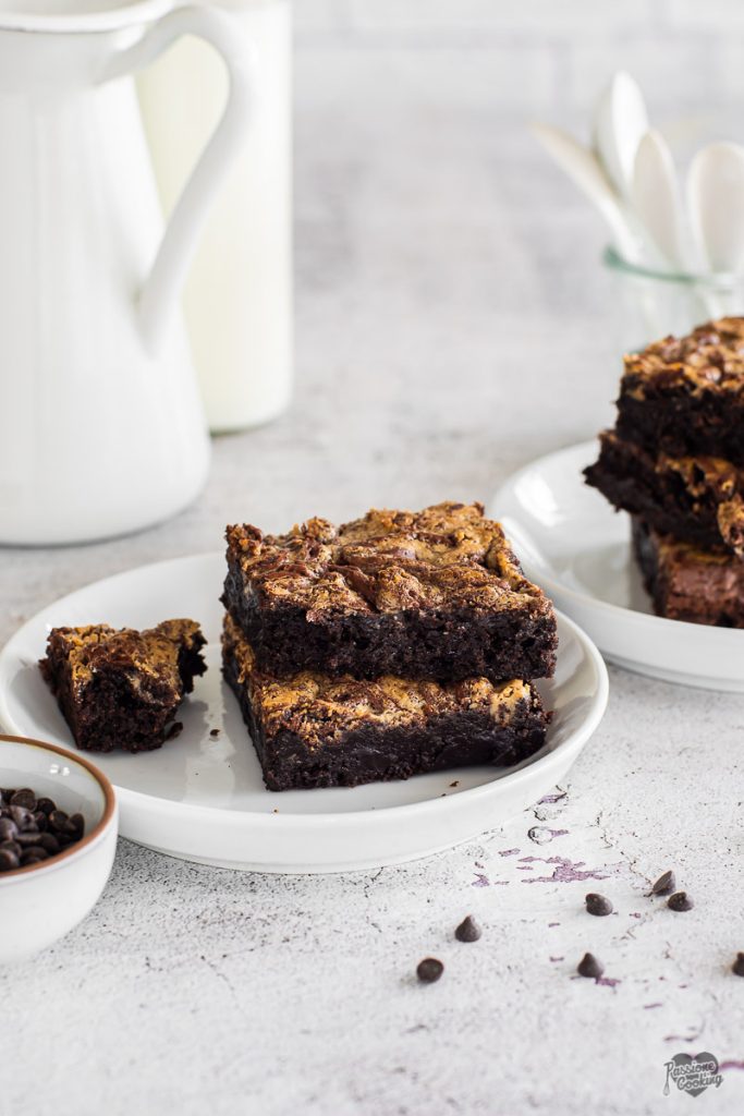 Brownies de chocolate y tahina - sin lactosa