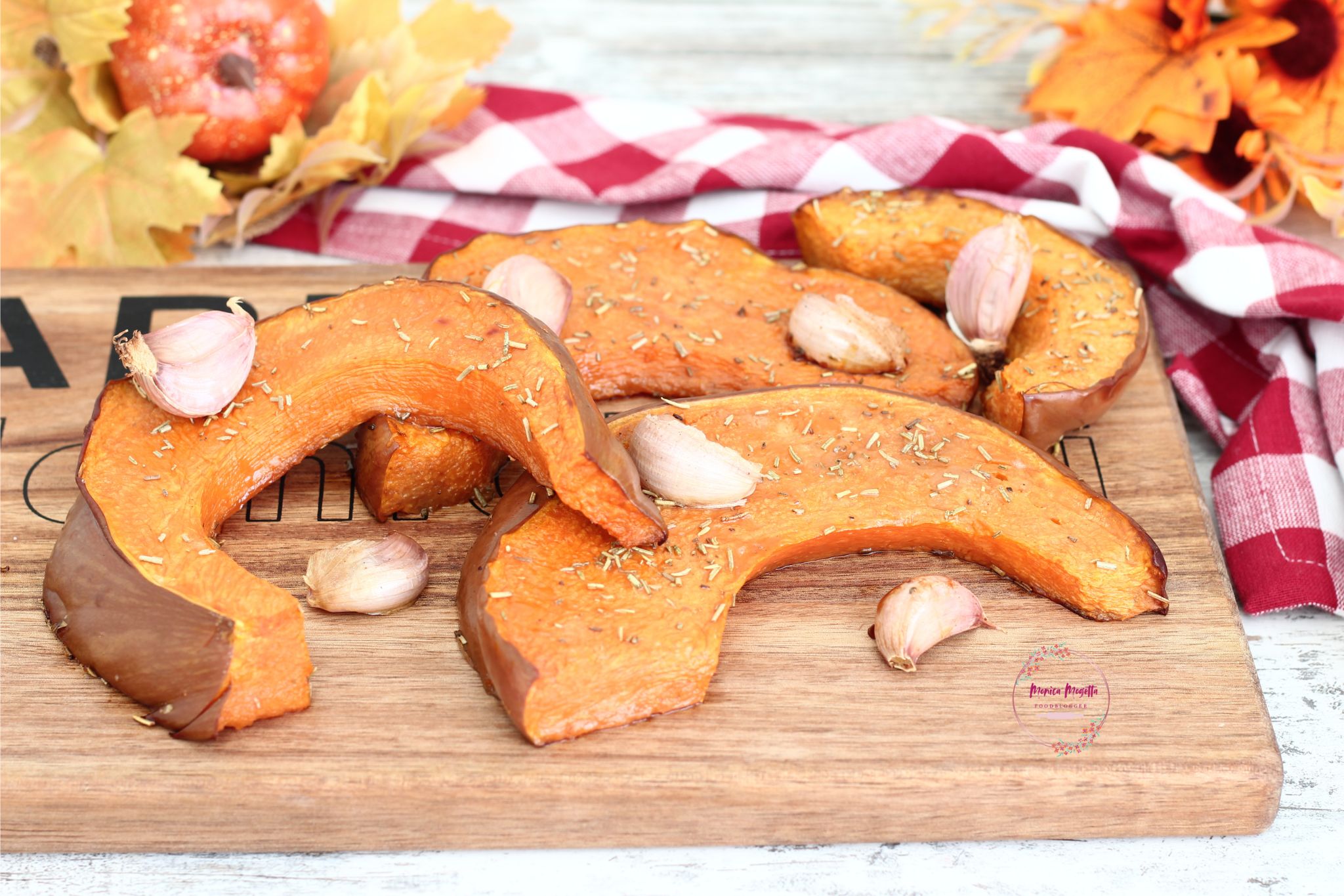 Calabaza al horno con piel