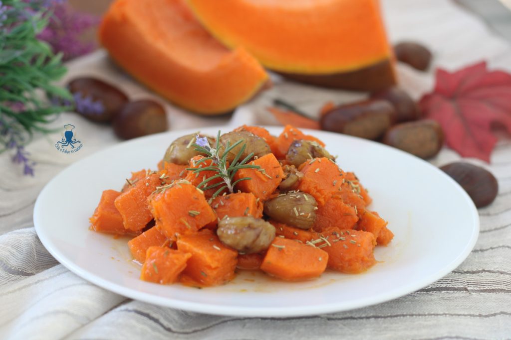 Calabaza y castañas glaseadas con miel1