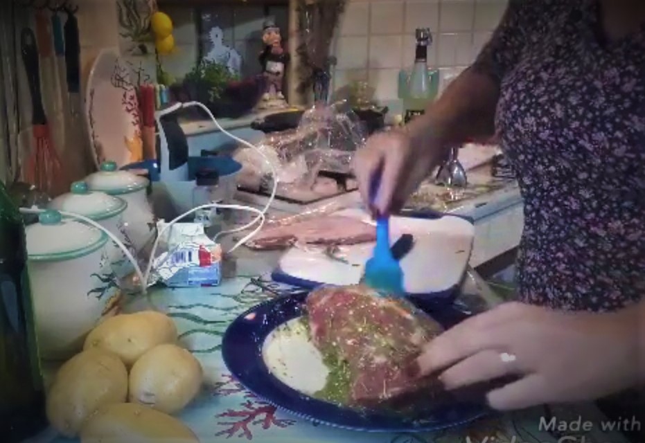 Asado magro de ternera con patatas