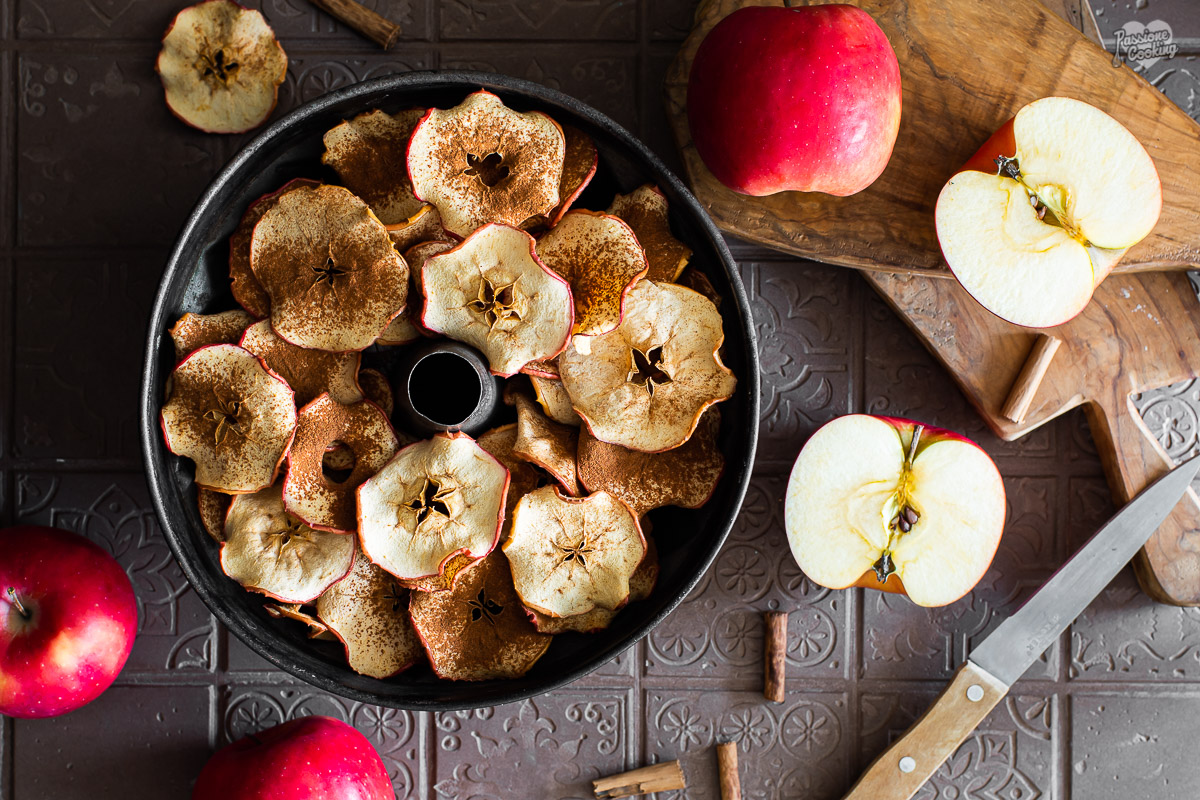 Chips de manzana a la canela