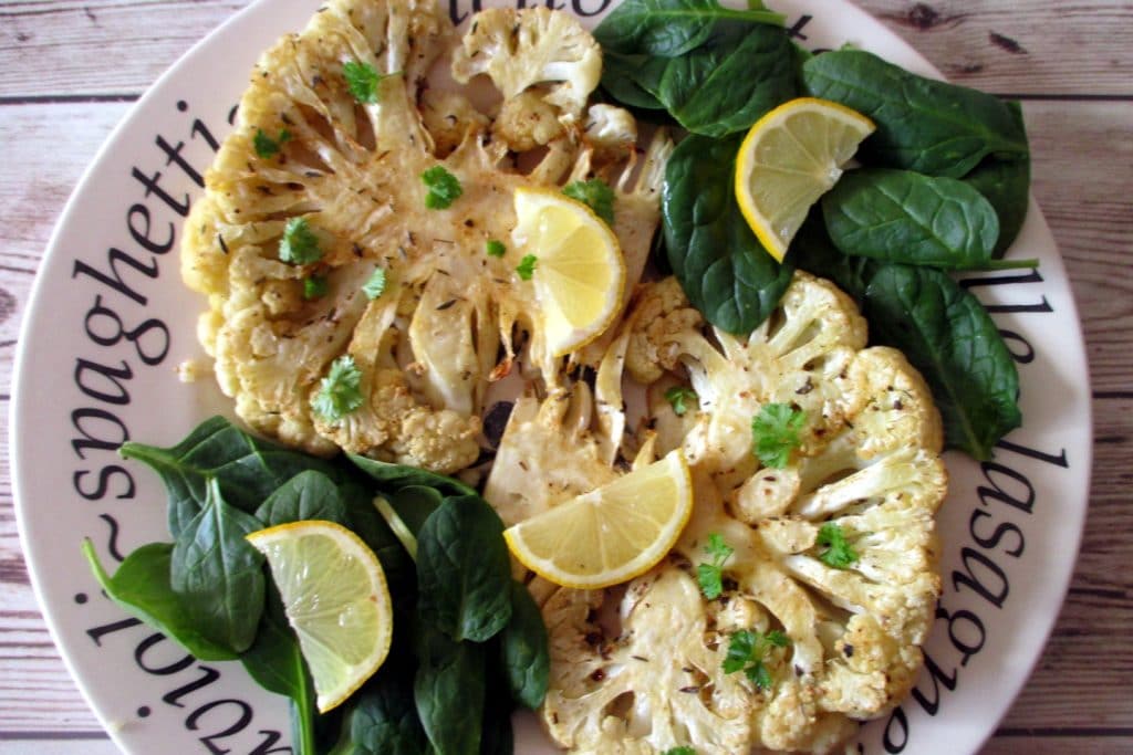 Coliflor asada en rodajas, Come sin Pancia