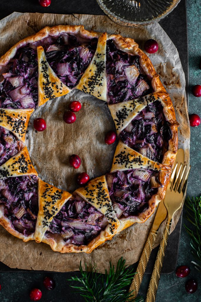 Guirnalda de hojaldre con radicchio