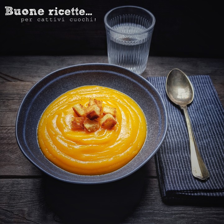 Crema de calabaza y puerros