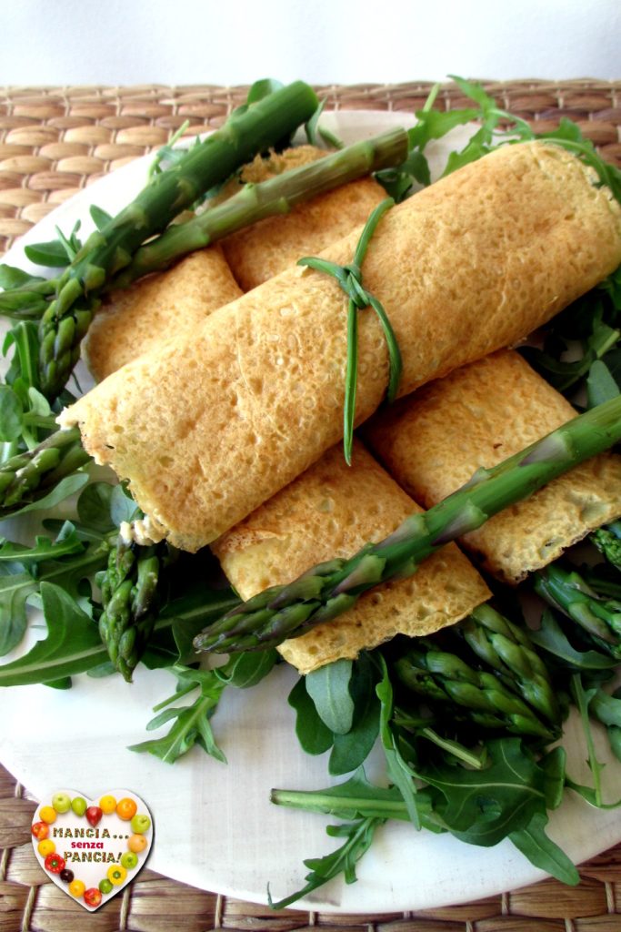 Crepes con espárragos y hummus, Mangia senza Pancia