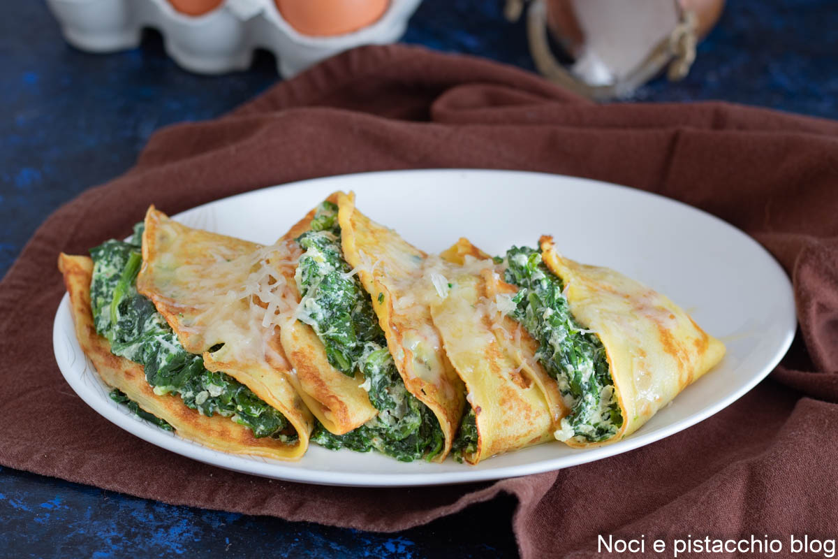 Crepes ricotta y espinacas
