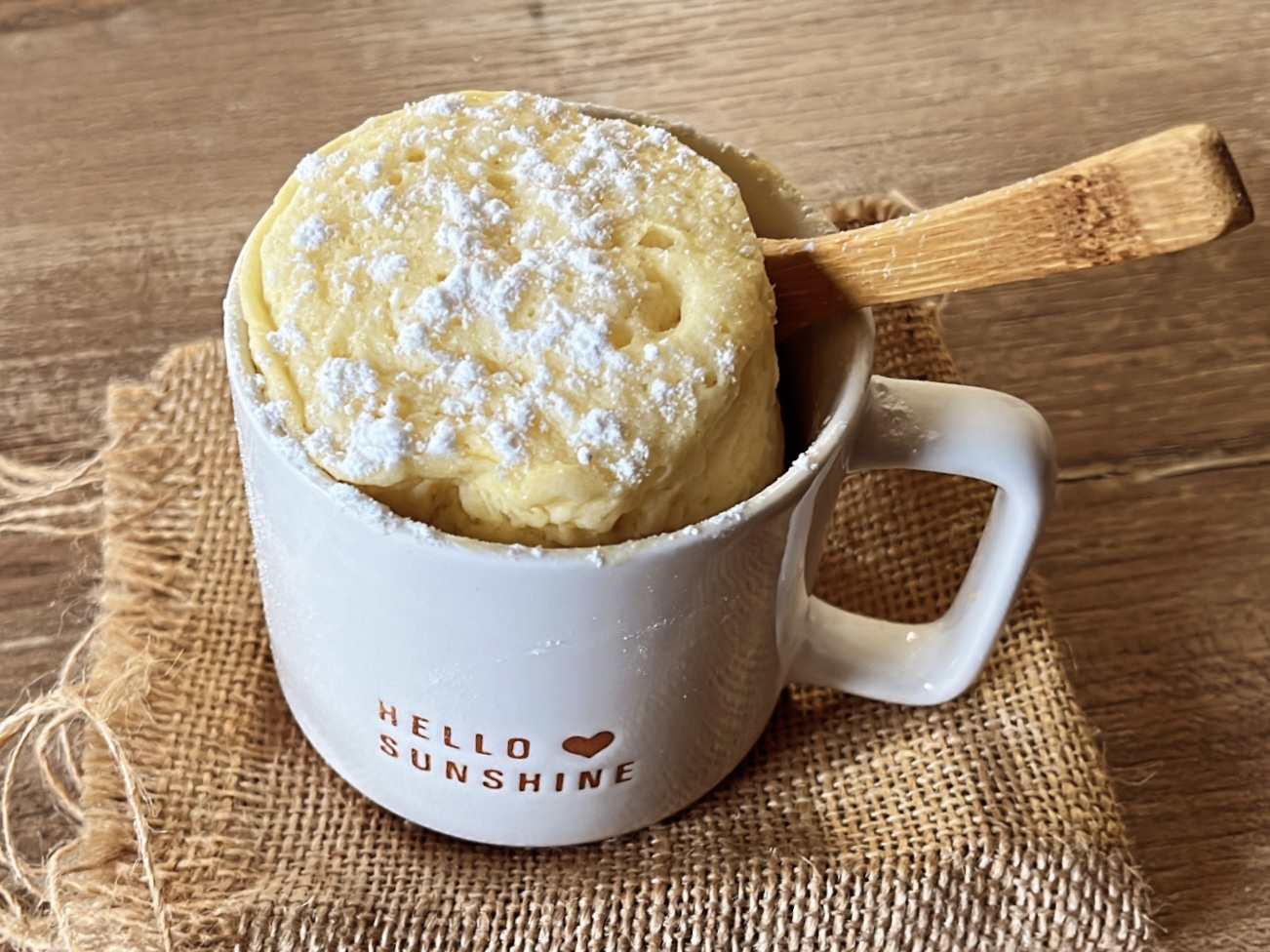 Tarta en taza de yogur