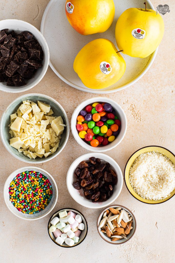 Donut de manzana en palo