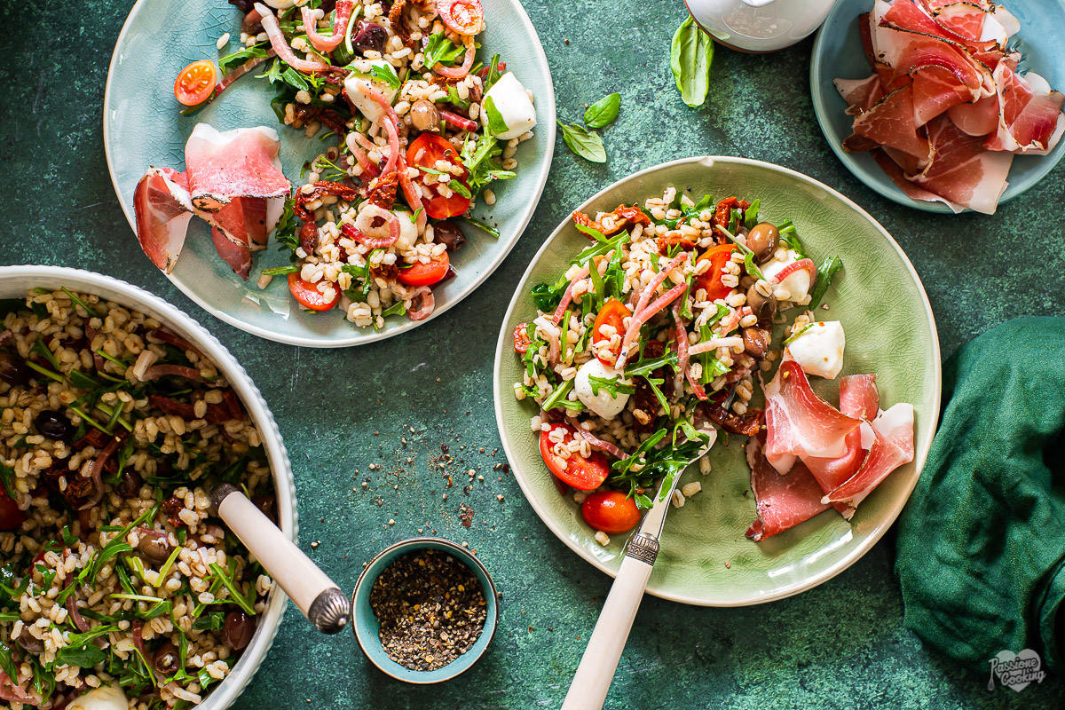 Ensalada de cebada con Speck Alto Adige IGP