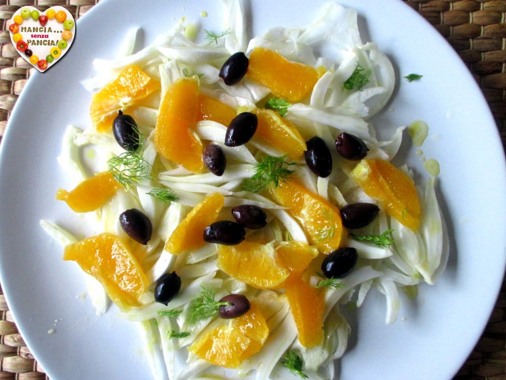 Ensalada de hinojo, naranjas y aceitunas negras, Mangia senza Pancia