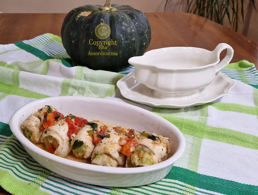 Rollitos de Lampuga o Caponessa a la Siciliana