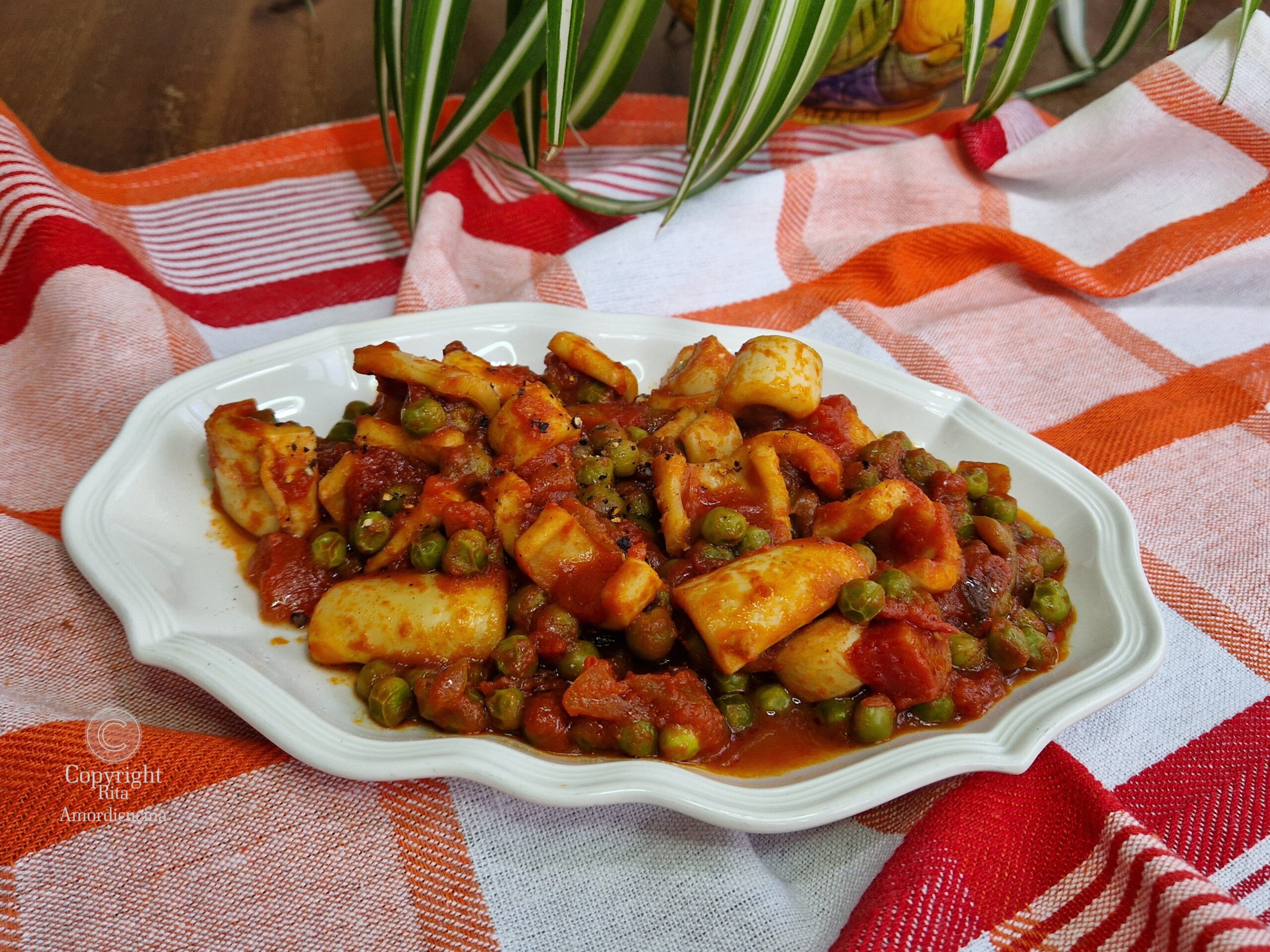 Las Sepias con guisantes a la siciliana