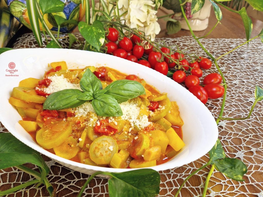 Calabacín Siciliano guisado en sartén