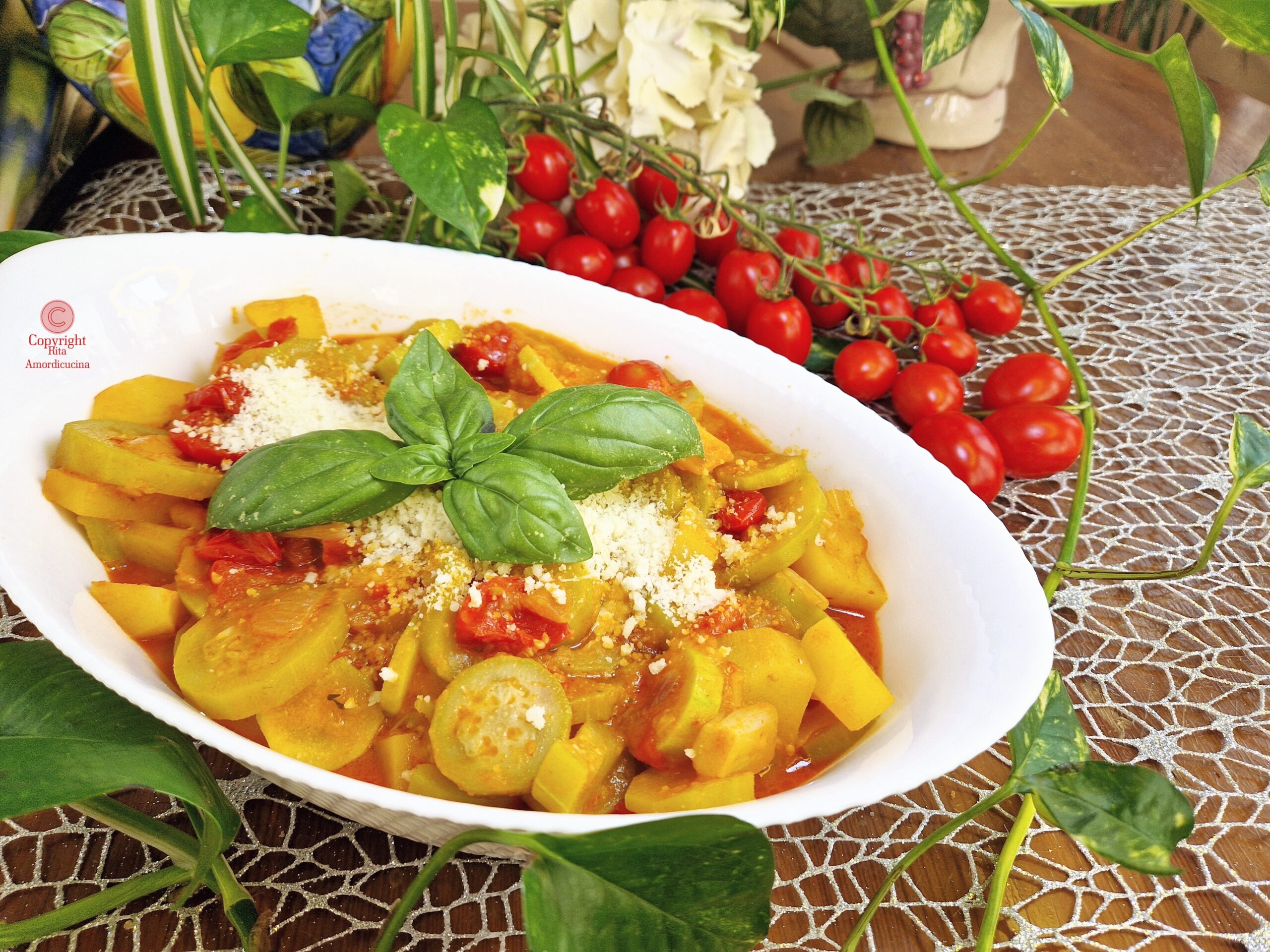 Calabacín Siciliano guisado en sartén