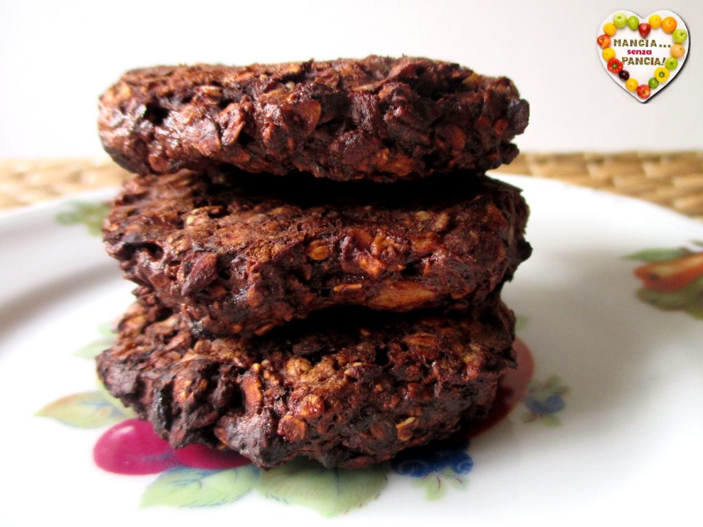 Galletas de avena, plátano y cacao en la freidora de aire, Mangia senza Pancia