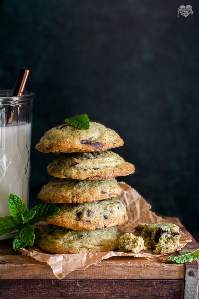 Galletas de menta fresca y chocolate