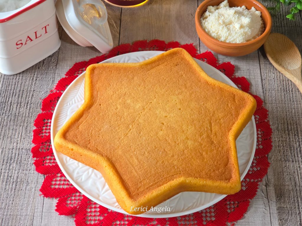 Tarta salada suave en forma de estrella