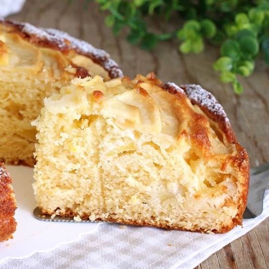 tarta de manzana y ricotta suave