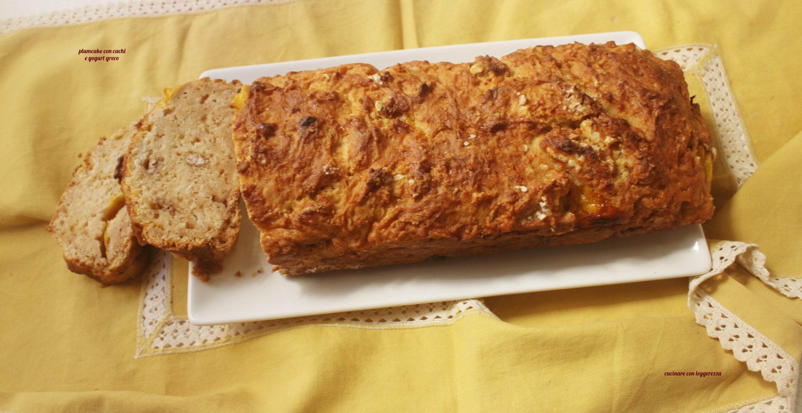 Plumcake con caquis y yogur griego