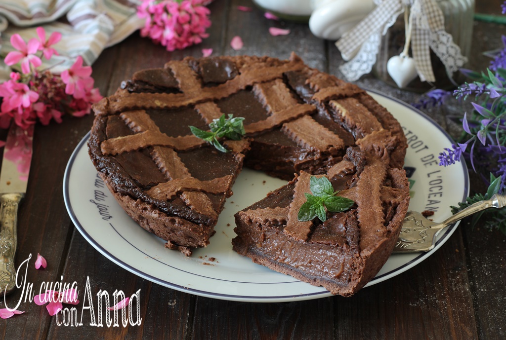 Tarta con crema de chocolate