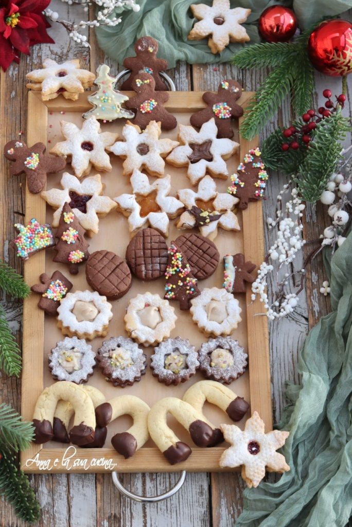 Bandeja de regalo de galletas navideñas