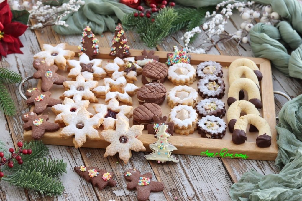 Bandeja de regalo de galletas navideñas