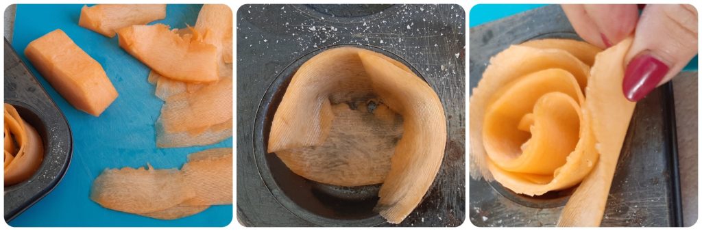 Rodajas de calabaza enrolladas