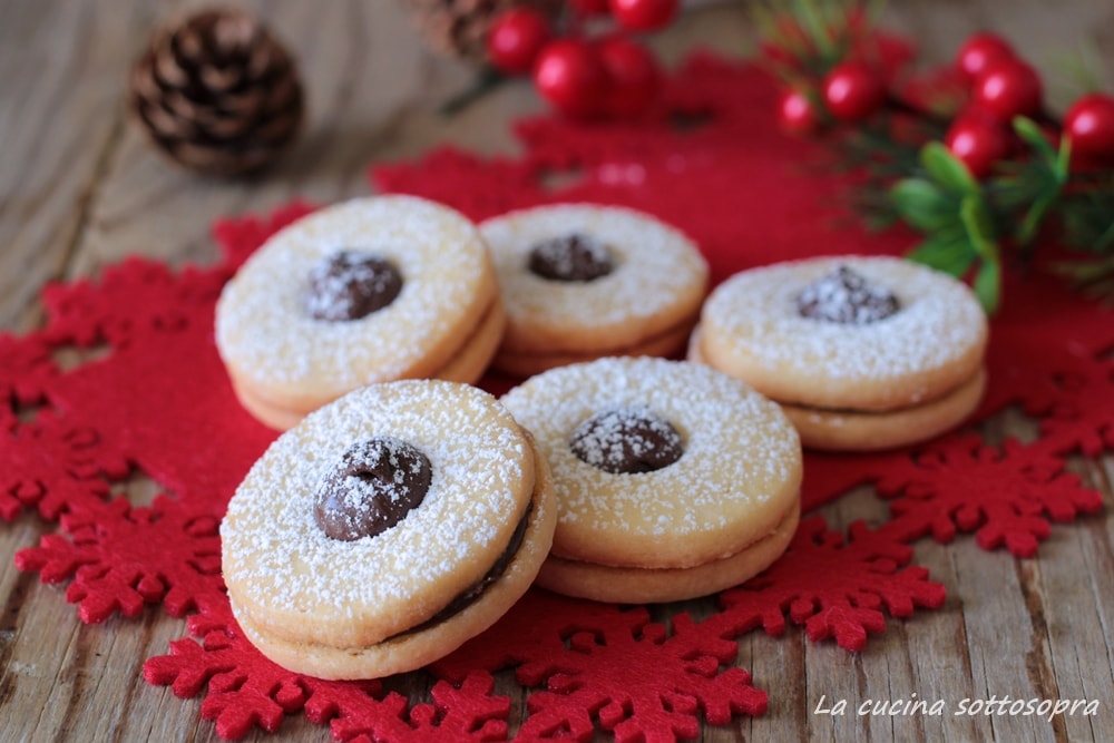 galletas con Nutella de masa quebrada
