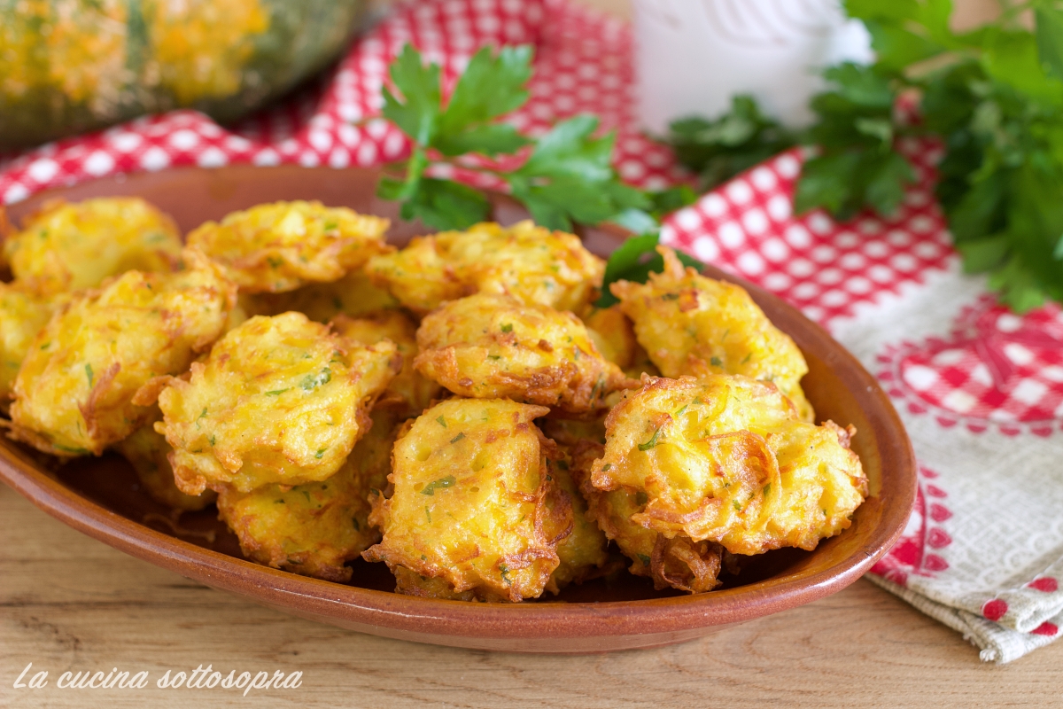 Buñuelos de calabaza y patatas