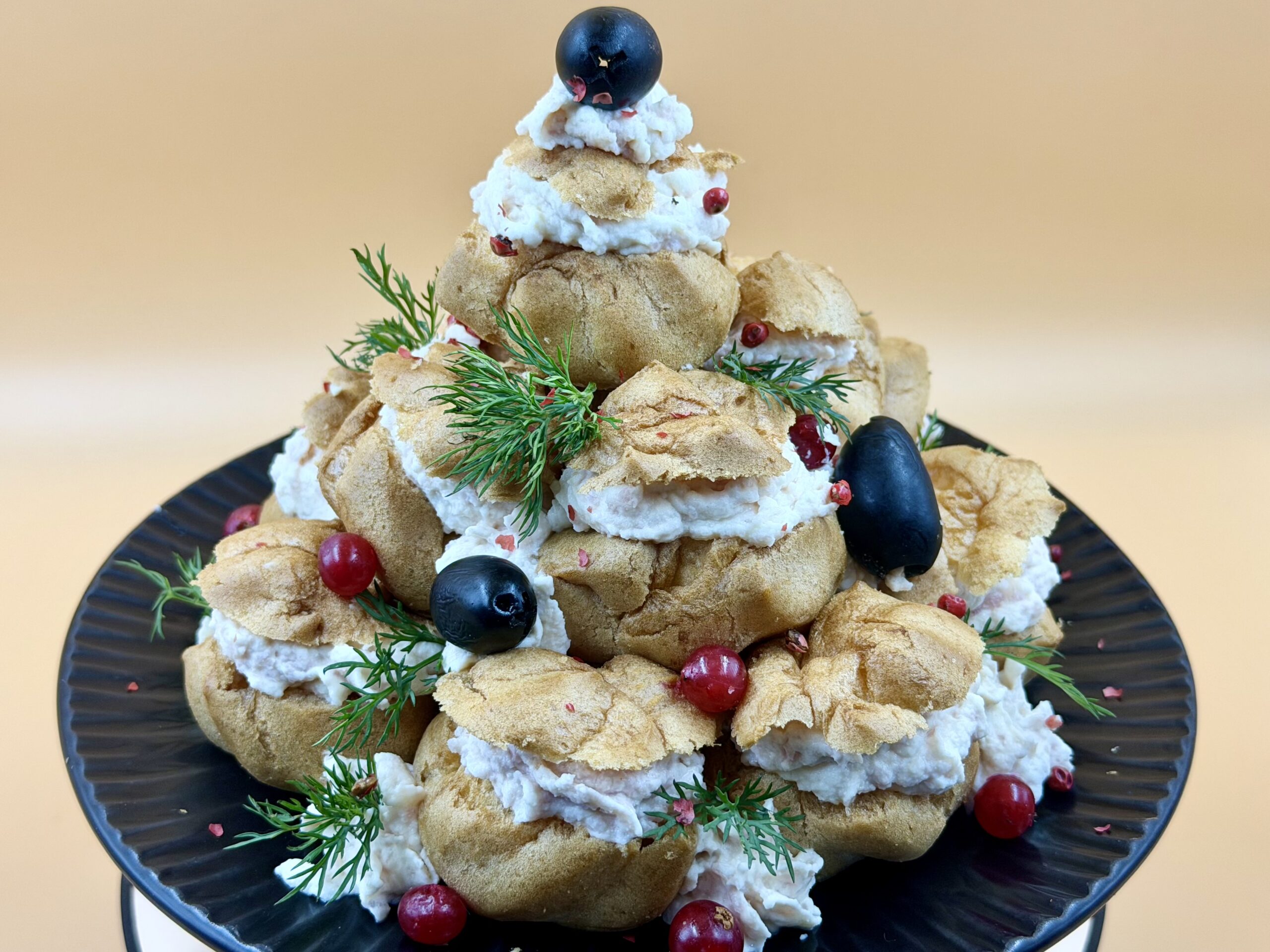 Profiteroles salado con jamón y queso – Aperitivo espectacular