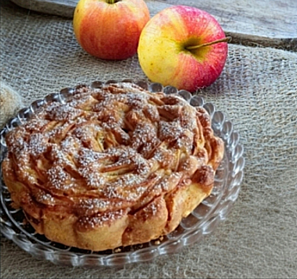 Tarta de manzana sin azúcar ni grasas