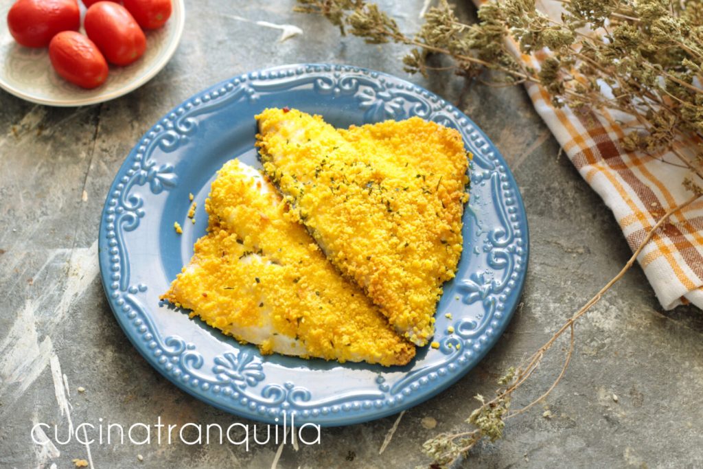 Filete de dorada gratinado en freidora de aire