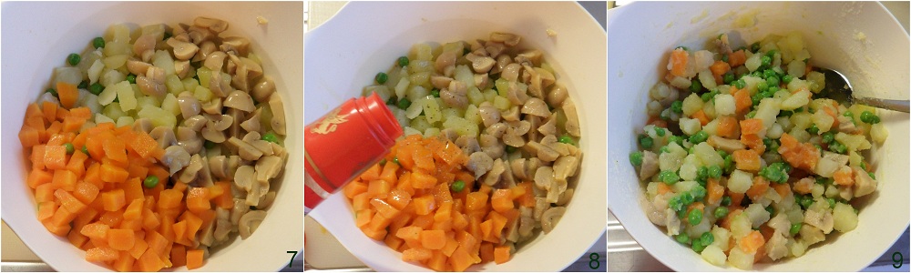 condimentar las verduras con sal, aceite y vinagre