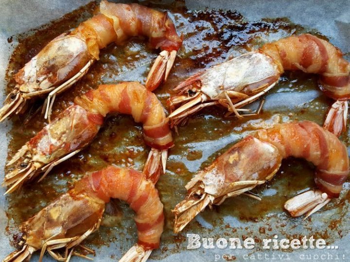 Langostinos con panceta