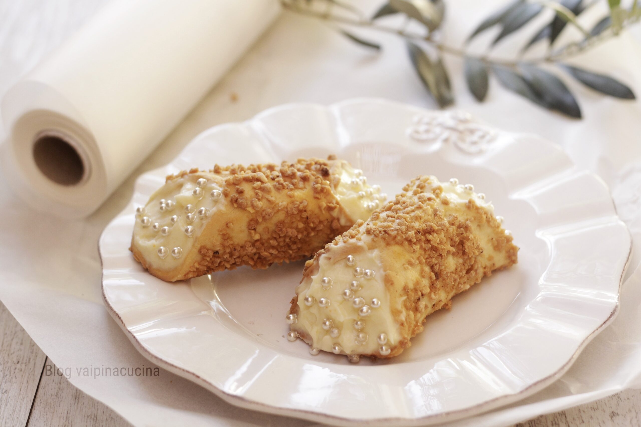Cialdoni siciliani con crema pastelera