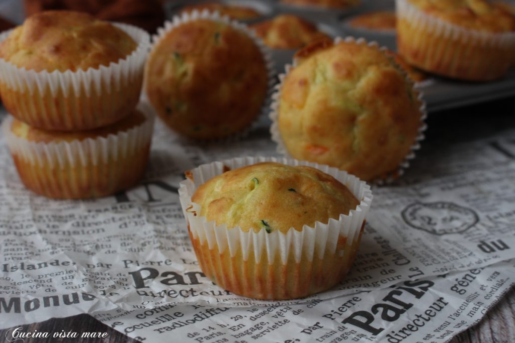 Muffin salati carote e zucchine Cucina vista mare