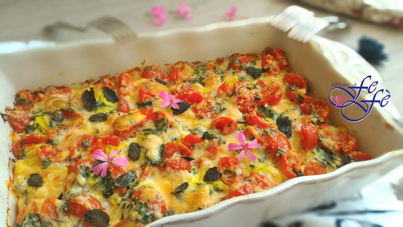 PASTEL DE ESPAGUETIS DE CALABACÍN AL PECORINO