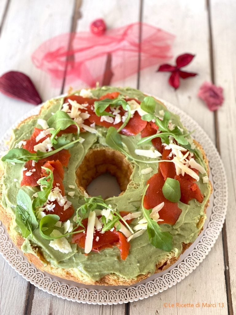 Pan brioche navideño con salmón