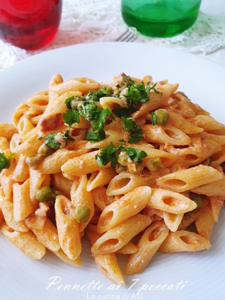 Penne a los 7 pecados