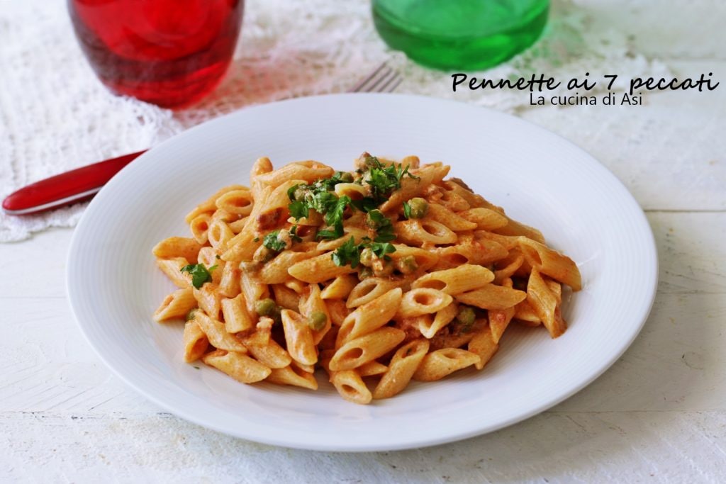 Penne a los siete pecados
